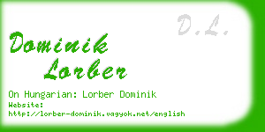 dominik lorber business card